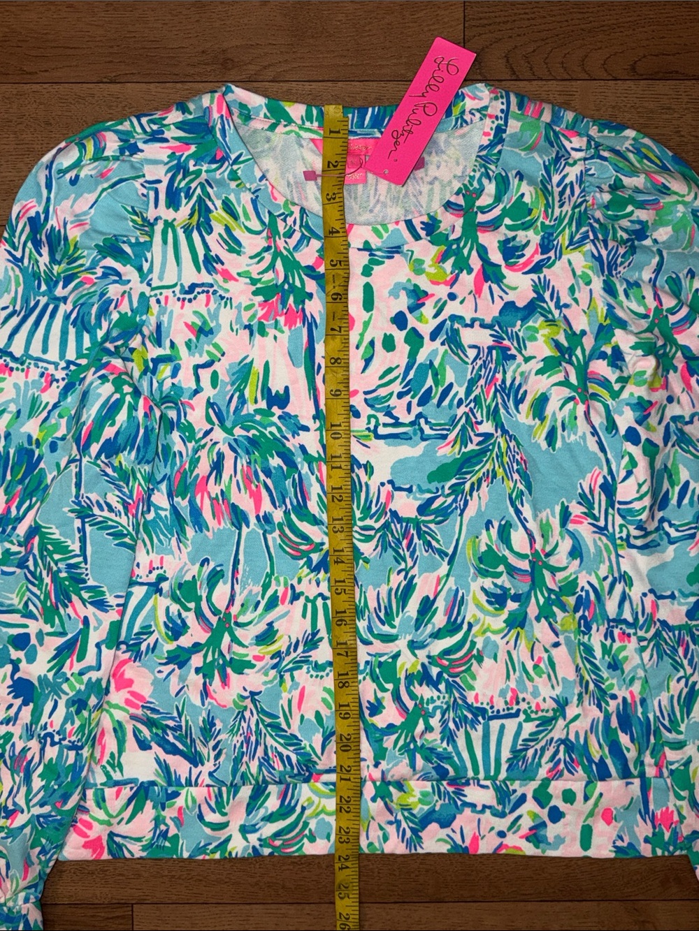 Lilly Pulitzer Size Large Jansen Sweatshirt Blue Ibiza Cabana Long Sleeve NWT L - Picture 8 of 12